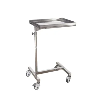 Height Adjustable Stainless Steel Treatment Table Trolley Mayo Table Hospital Furniture