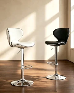 Height Adjustable Swivel Bar Stool with Water Resistant Durable Design for Home & Commercial Use Bar Stools for Kitchen Island