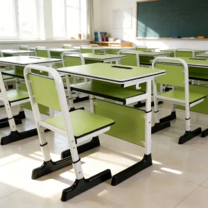 Height Adjustable Table Chair High School Classroom Single Seat Desk and Chairs Set for School Students