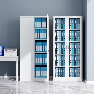 Henan Sunjoy Steel Office File Cabinet with Glass Doors Drawers & Solid Doors Lockable Storage for Documents