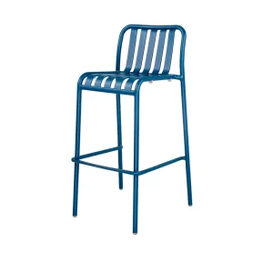 Hesheng Custom Fade & Wear Resistant All Aluminum Alloy High bar Chair Outdoor bar Furniture bar Stool for Bistros Club Party
