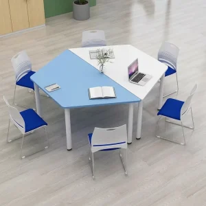 Hexagonal Training Set Mobile Multifunctional Trapezoidal Office Desk Long strip Modular Meeting Table Smart Student Furniture