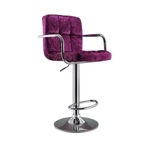 High Back Bar Chairs for Kitchen Island Modern Bar Stools for Breakfast Counter Swivel Adjustable High Chair for Home Bar Pub
