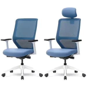 High Back Ergonomic OEM Color Mesh Fabric Computer Office Furniture Swivel Chairs with Headrest