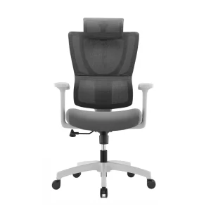 High Back Mesh Ergonomic Chair Adjustable Headrest Lumbar Support Swivel Nylon Base Office Chair