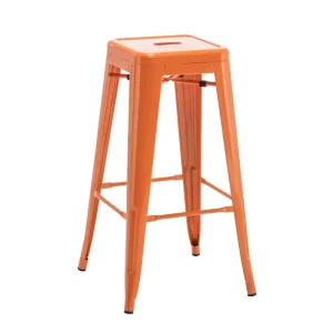 High Bar Stools Restaurant Chairs Iron Modern Industrial Style Commercial Kitchen Furniture Customized Color 2 Year Warranty