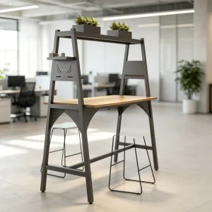 High Bar Table Standing Desk and Communal High Table with Modern Design for Open Office Bar Area Customizable