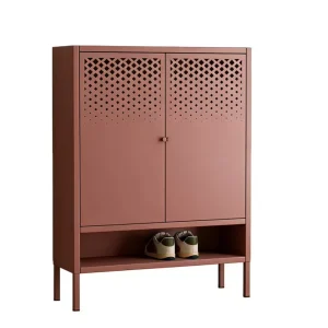 High Capacity Steel Shoe Storage Cabinet Ventilated Metal Shoe Rack for Apartment Hotel Factory Supply for Bulk Purchase