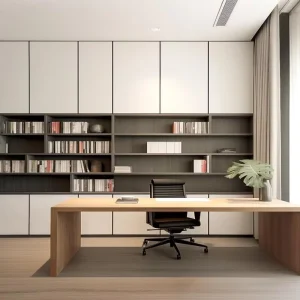 High Capacity Storage Book Desk Large Capacity Organizer Furniture for Family Library and Office Workspace