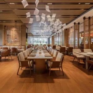 High Class Luxury 5 Star Hotel Stainless Table and Chairs Modern Hotel Resort Restaurant Furniture One Stop Solution