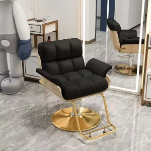 High Comfort Executive Boss Office Chair Modern Swivel Barber Chair with Adjustable PU Material Iron Frame for Salon Furniture