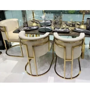 High Counter Chair Stainless Steel Modern Industrial Bar Stool Counter Height Stools Home Furniture