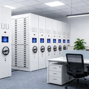 High-Density File Cabinet Movable Filing Shelving Mobile Shelving Steel Office Record Archiving Mobile Compactor Dense Cabinet
