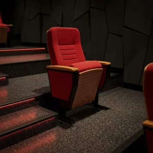 High Density Foam Conference Hall Chair with Desk Foldable Writing Pad Auditorium Seats for University Theater
