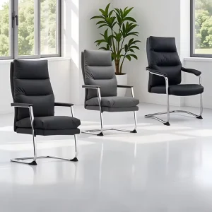High Density Foam Cushion Thick Padded Arms for Meeting Chair Ergonomic Office Chair with Cushion Luxury Office Chairs