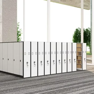 High Density Modern Metal Mobile Filing Compactor Systems Moving File Cabinets Storage Shelf Rolling Shelves Racking System