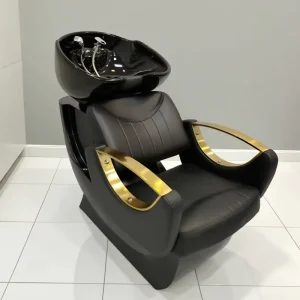 High Density Sponge Portable Ceramic Basin Modern Simple Design Salon Barber Shop Shampoo Chair for Commercial Use