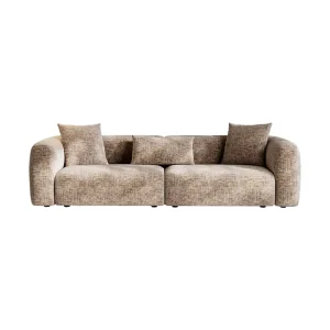 High Elastic Larch Solid Wood Frame Sofa Adjustable Flip Armrest Large Seat Living Room Leisure Fabric Couch