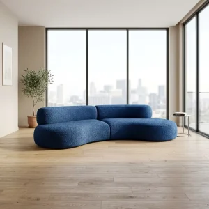 High Elasticity Sponge Filling Corduroy Modular Modern Sectional S Shaped Sofa Couch for Hotel Apartment Commercial Living