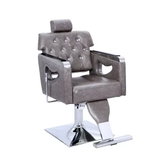 High End Adjustable Salon Chair Extra Cushion Padding Contemporary Style Hairdresser Mobile Barber Chair PU Leather Heavy Duty