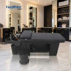 High End Barbershop Furniture Modern Thai Style Portable Stainless Steel Lay Washing Chair Luxury Head Therapy Spa