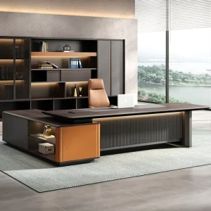 High End Boss Desk Luxury Modern Executive Office Desk for Office Building and Home Use Large Modular Wood Desk