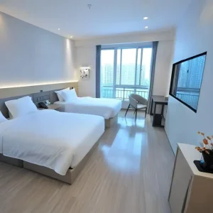 High End Contemporary Custom Size MDF Veneer Plywood Hotel Bedroom Sets for Guest Room