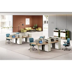 High End Custom Contemporary Modern Executive 4 Office Table Office Cubicle Luxury Multi Workstation Desk