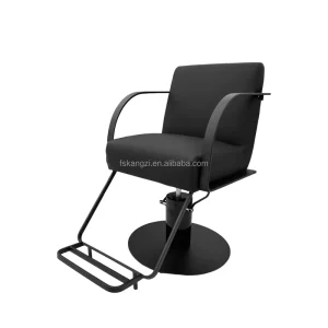 High End Durable Contemporary Barber Chair Ergonomic Black PU Leather Stainless Steel Professional Living Room Hospital