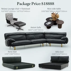 High End Living Room Bedroom Furniture Couch Sofa Bed Sets Luxury Whole House Hotel Sofa Table Decor