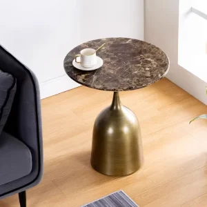 High End Living Room Marble Top Round Side Table