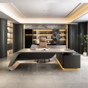 High End Luxury Modern Modular President’s Office Desk E0 Level Environmental Protection MDF 3.2 Meter Large Bedroom Desk