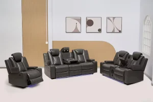 High End Luxury Power Recliner Sofa for Home Theater Use With Multi Function Leather Sofa