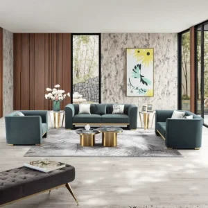 High-End Luxury Velvet Sofa Set Home Furniture for 3-2-1 Seater Villa Living Room for Apartment and Mall