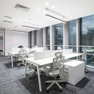 High-End Modern Computer Workstation Furniture 6-Person Standard Sizes Steel Material