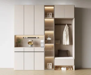 High End Modern Custom Shoe Cabinet with Hidden Compartment for Entrance Hall Whole House Decoration