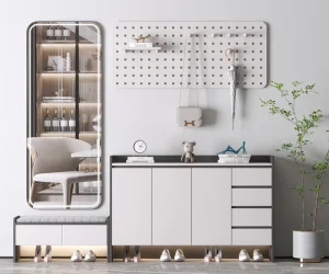 High End Modern Custom Shoe Cabinet with Hidden Compartment for Entrance Hall Whole House Decoration