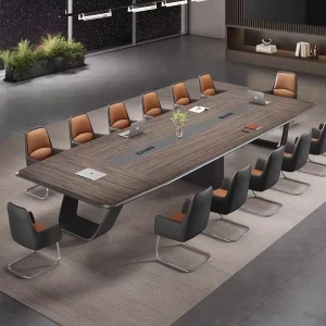 High End Modern Design Wooden Meeting Table and Chair Set Large Size Conference Tables for School and Hotels Panel Wood Style