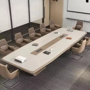 High End Office Furniture Custom Chrome Conference Meeting Table De Reunion for Boardroom