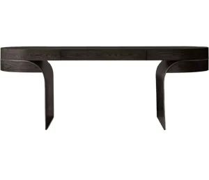 High End Office Furniture Luxury Black Oak Office Desk with Drawers