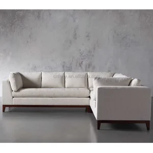 High End Sofa Hotel Lobby Sofas Set Living Room Furniture Soft Modern L Shaped Fabric Sofas