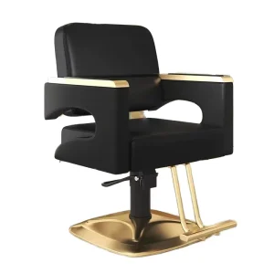High End Stainless Steel Leather Seat Barber Chair Rotating Lifting Function for Hotel Outdoor Use Spa Home Bedroom Barber Shop