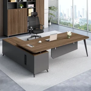 High End Top Edge OEM Customized Luxury Style Furniture Wooden Executive Desk CEO Office Table Design