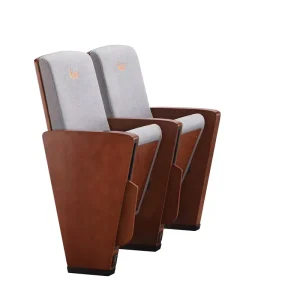 High Grade Oak Auditorium Chair Wooden Commercial Auditorium Seating Contemporary Theater Furniture