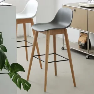 High Leg H Shape PP Plastic Bar Chairs for Hotel and Night Club Use Durable Minimalist Commercial Furniture
