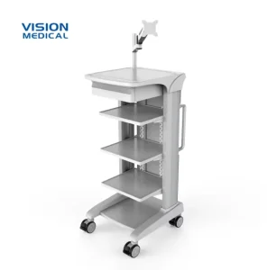 High Performance Hospital Trolley with Precise Positioning Spring Arm