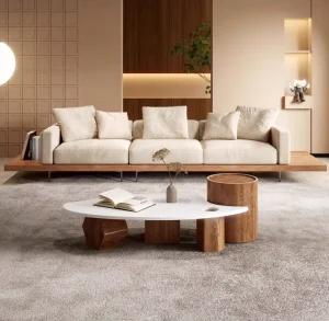 High Quaility Solid Wood Sofa Chair Light Luxury Boutique Hotel Combination Sofa for Living Room