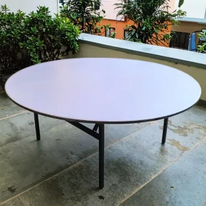 High Quality 180cm Round Table PVC Banquet Folding Table