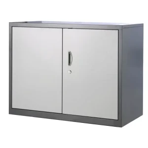 High Quality 2 Door Lockable Steel File Cabinet Metal Office Storage Cupboard with Recessed Handle for Document
