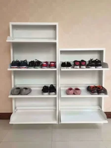 High Quality 4 Drawer Metal Shoe Cabinet Steel Shoe Rack Iron Shoe Storage Cabinet